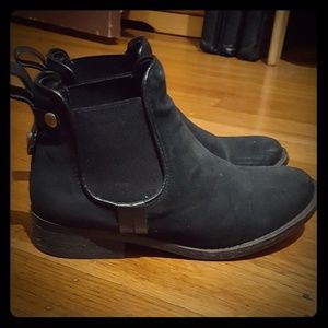 Sued Black Bootie